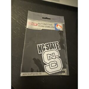 NC State Wolfpack  Silver Chrome Color Auto Team Emblem W/ Adhesive Back New